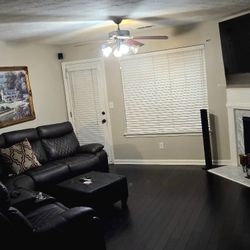 Comfortable 2 Recliner Sectional 