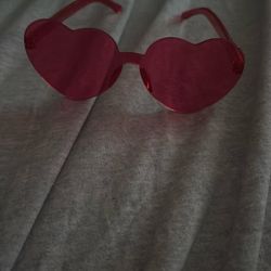 Red Heart Shaped Glasses