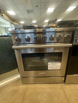Vesta Gas - Kitchen Stove 30 CU - Multiple Cooking Modes Bake Broil Air Fry and Keep Warm Features