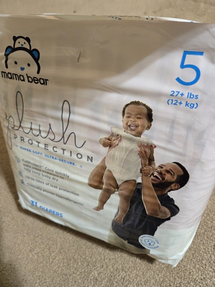 NEW SEALED PKG SZ 5 DIAPERS MAMA BEAR