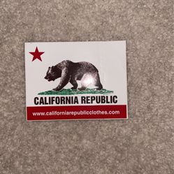 California Republic Clothes Sticker 
