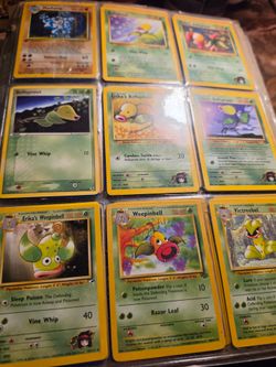 Various original Pokémon cards