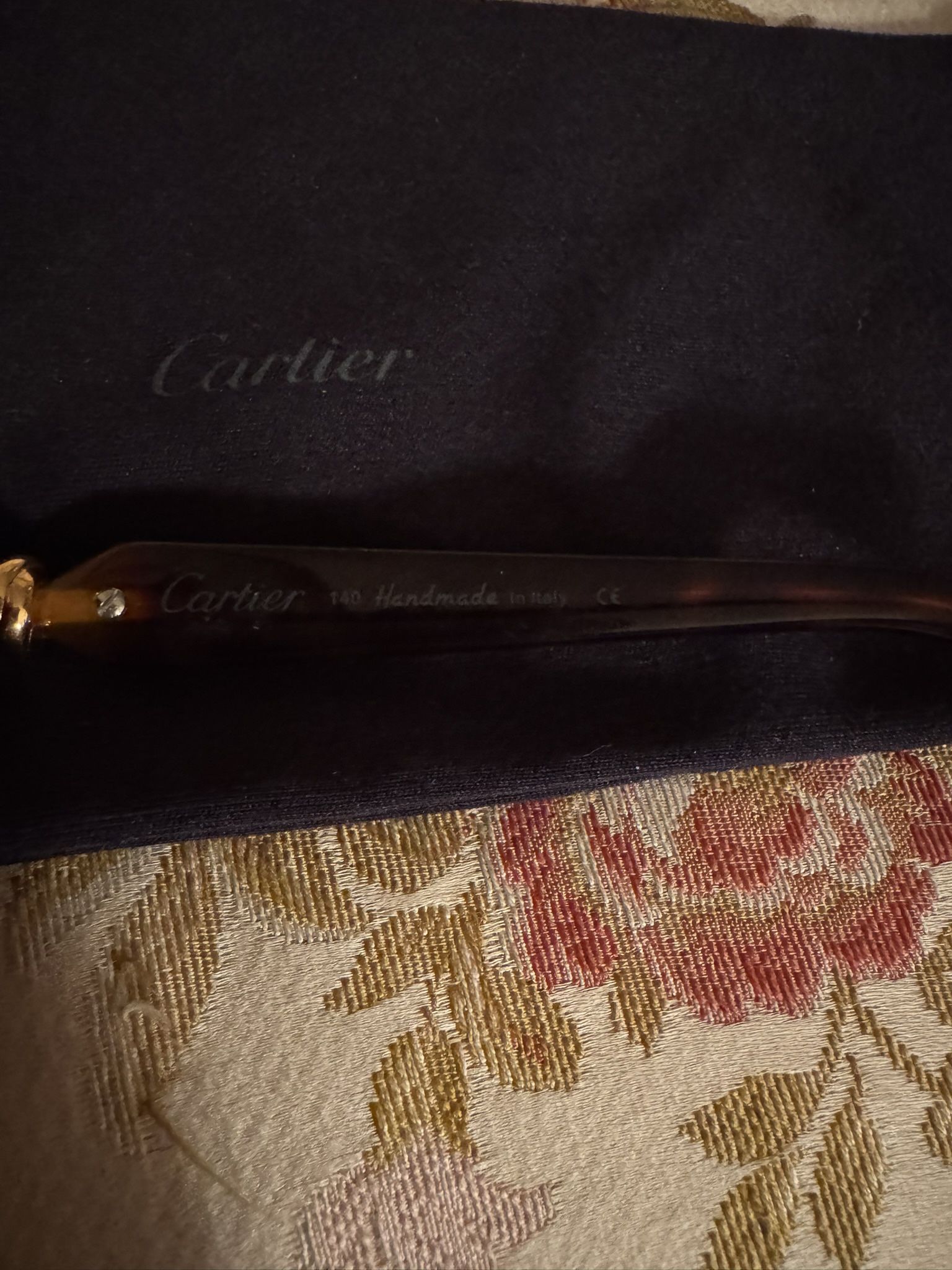 VINTAGE CARTIER TRINITY HAVANA WIRES GOLD SUNGLASSES  display picture 1