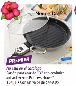 Sartén para asar de 13” Ranurado electrico nuevo en su caja 🌺 princess house 🌺