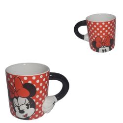 Disney Minnie Mouse Polka Dot Large 20oz Mug Ceramic Cup Silver Buffalo New