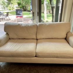 White Loveseat 