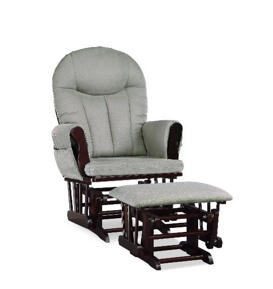 Baby Relax Huntington Glider Rocker Gray and Espresso New In box Factory Sealed $699