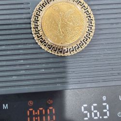 Authentic Mexican Centenario 50 Pesos Pendant – 22K Gold
