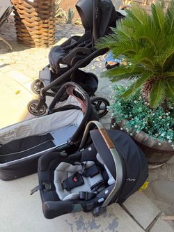 Nuna stroller car seat and bassinet bundle