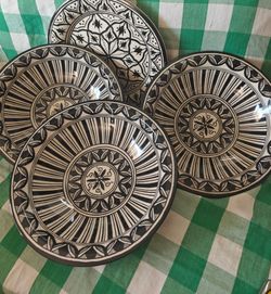 Pottery Barn Melamine Serving Dishes Set of 3- 15" Bowls & 12" Platter "Marrakesh" New