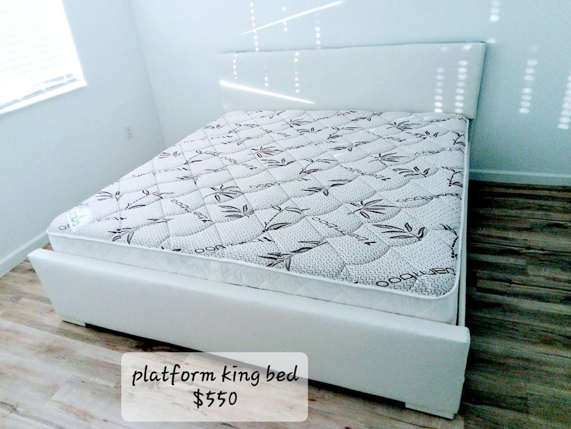 $499 King Bed Frame With Mattress And Boxspring Brand New Free Delivery