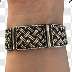 Vintage danecraft reg us pat off sterling bracelet panel square 7.75” in length  In great condition  47.77 grams