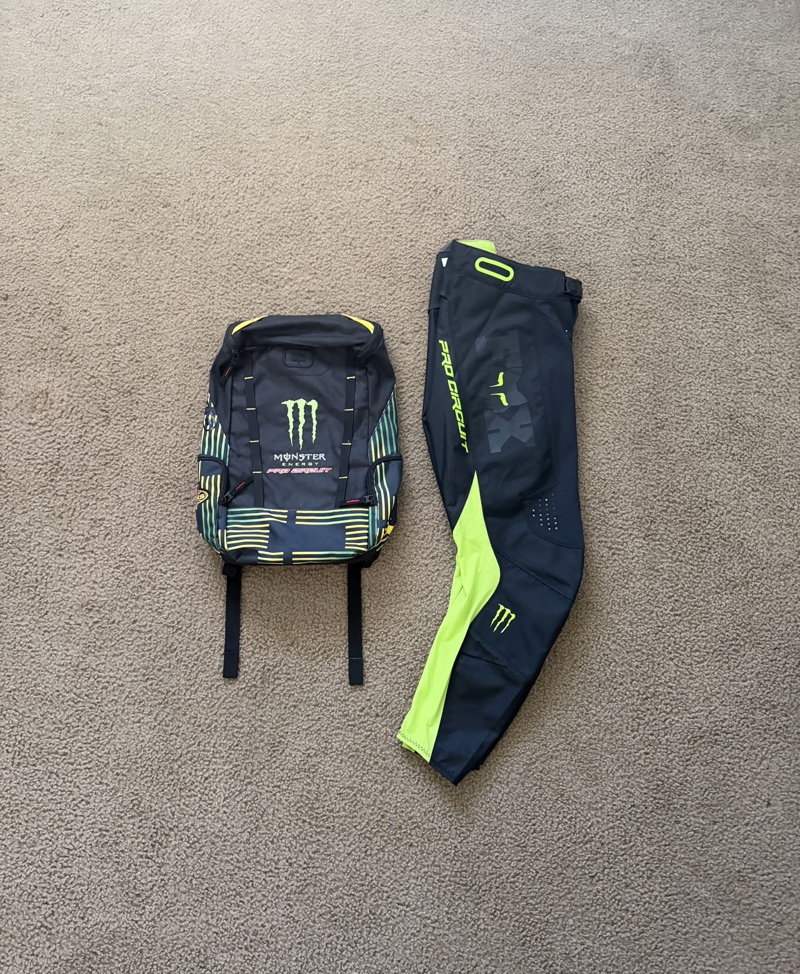 FOX RACING 360 MONSTER PANTS & BACKPACK 