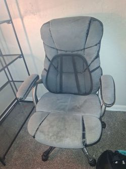 Grey Executive Office Chair with Lumbar Support