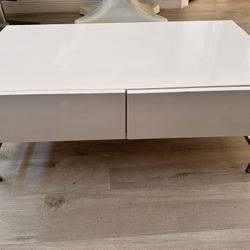 White coffee table