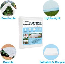 Plant Covers Freeze Protection-10Ft x 33Ft Floating Row Cover, Non-Woven Fabric Frost Protection Plant Blanket for Cold Weather Protection & Season Ex
