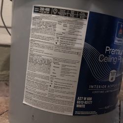 Sherwin-Williams Premium Ceiling Paint – 5 Gallon (Flat White), New And Sealed