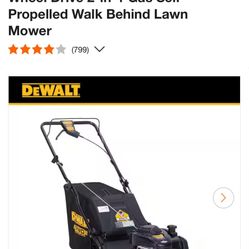 DEWALT 21 in. 150cc Briggs and Stratton 625ex Engine Rear Wheel Drive 2-in-1 Gas Self Propelled Walk Behind Lawn Mower