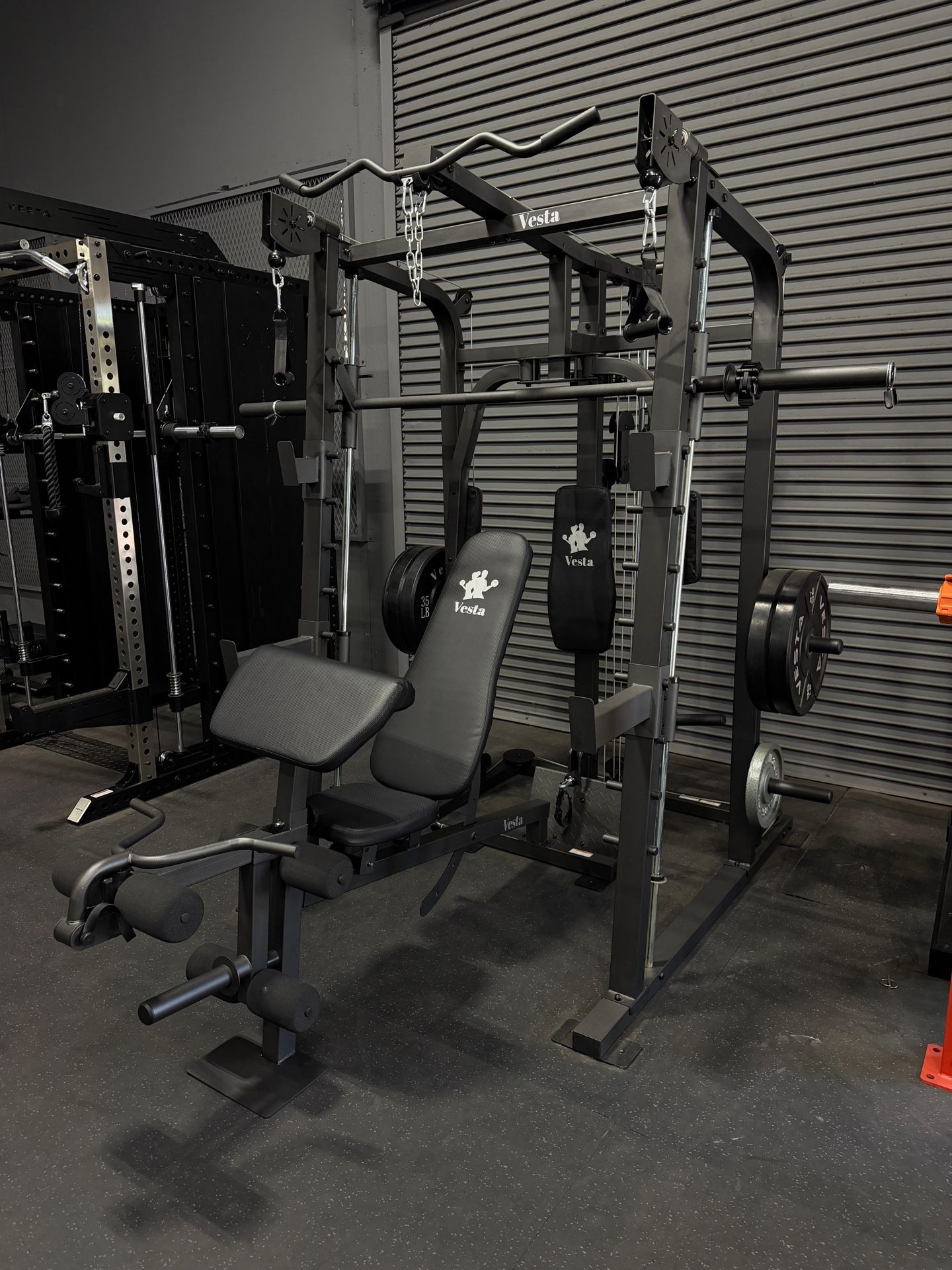 SMITH MACHINES / MULTI-FUNCTIONAL SMITH MACHINE SM-2001 WITH FID BENCH ...