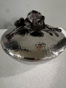 Micheal Aram Black Orchid Trinket Box