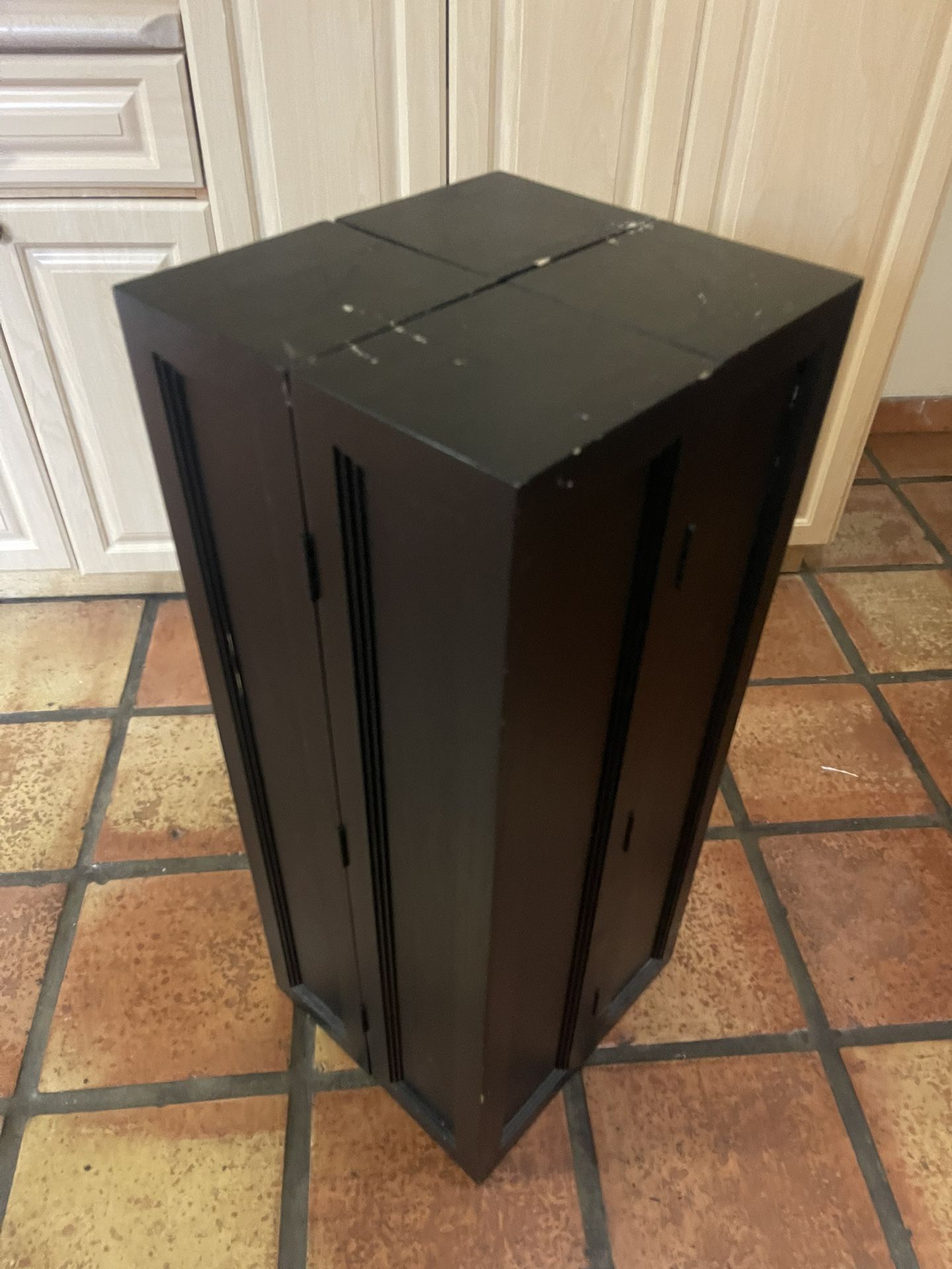 Black DVD cabinet holds over 150 DVDs