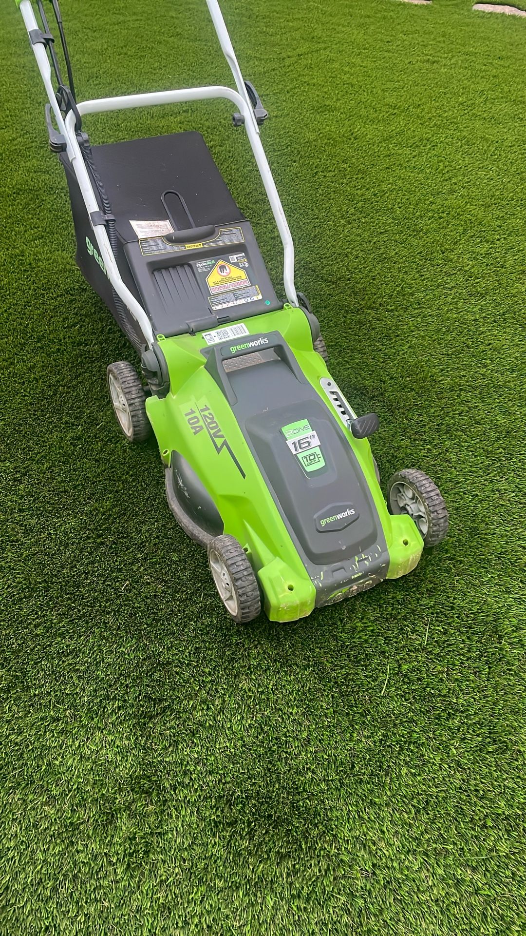 Green works Corded Lawn Mower