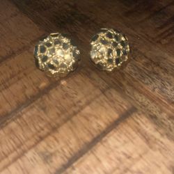 gold nugget earrings big ones