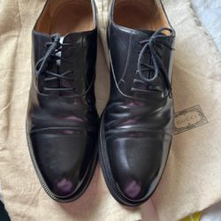 Gucci Black Leather Oxford Lace Up