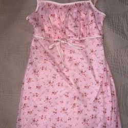 Floral Dress Pink  Mesh 