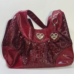 Red Bueno Handbag And Matching Keychain