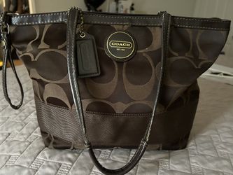 Coach Signature Stripe Tote