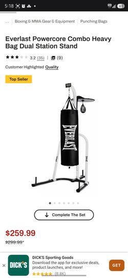 Everlast Powercore Combo Heavy Bag Dual Station Stand