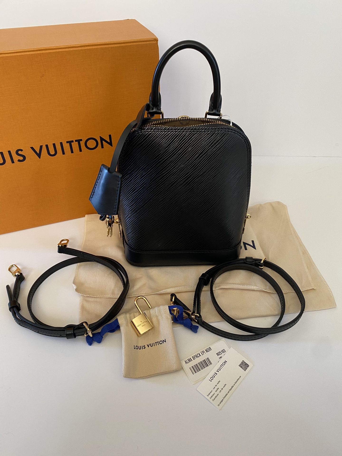 Louis Vuitton Alma Epi Noir Backpack 🎒