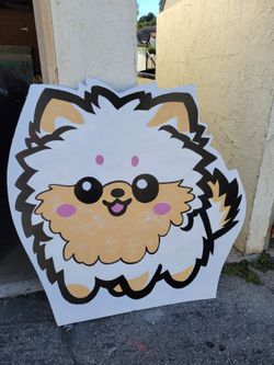 Pomeranian Dog Prop Painting Characters