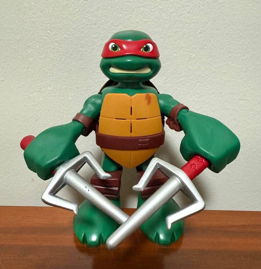 Talking Teenage Mutant Ninja Turtles TMNT Raphael Playmates 2014 Action Toy Moving Figure