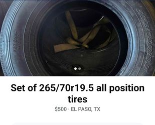 Set of 275/ 70r 19.5 all position tires