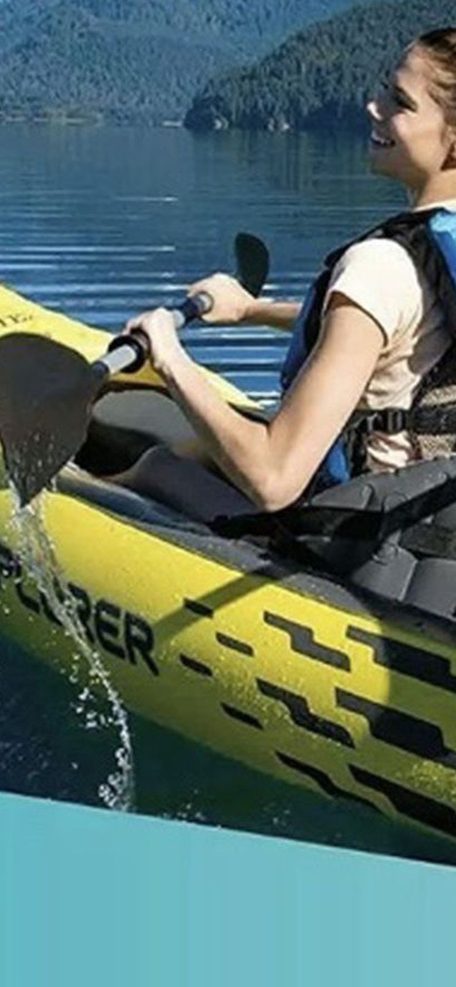 Intex Explorer K2 Inflatable Kayak with Oars and Hand Pump In Hand!