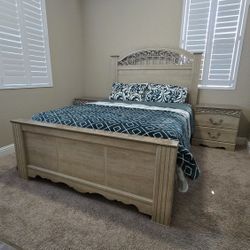 Queen bedroom set (bed, 2 nightstands, chest, mirror and drawer chest) by Ashley