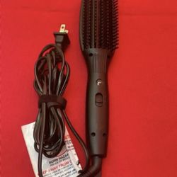 Hair straightening brush