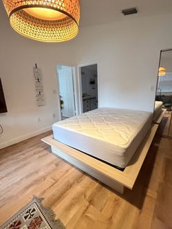 Queen low frame bed
