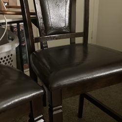 Six Counter Height Chairs All Solid 