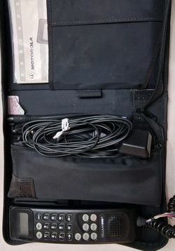 🔥Vintage Motorola Bag Cell Phone With Case & Instruction Manual