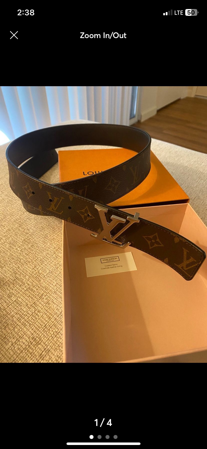 Authentic Louis Vuitton belt (Reversible)