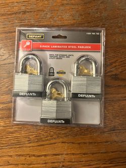 3- Pack Laminated Steel Padlock