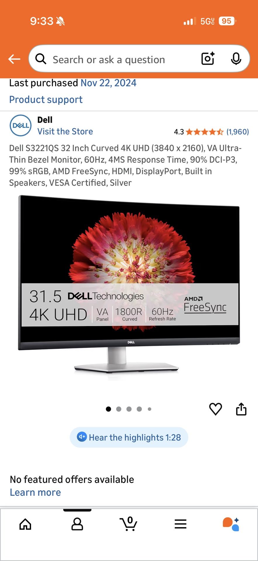 Dell 4k curved monitor