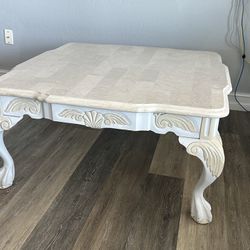 4 Piece Living room Table Set. Marble Tops