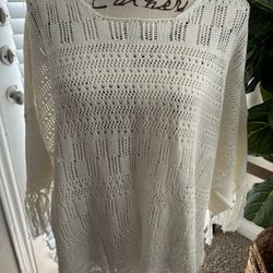 Women’s Knit Poncho Sweater Midsize/Plus Size