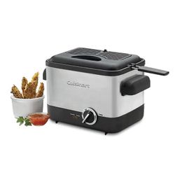 Cuisinart 1.1L Analog Compact Deep Fryer - Black Stainless Steel