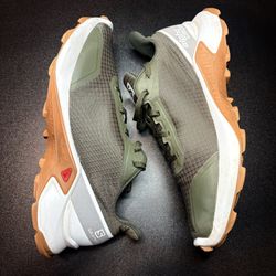 Salomon Alphacross trail running shoes mudd laps walking size 10 soldier green