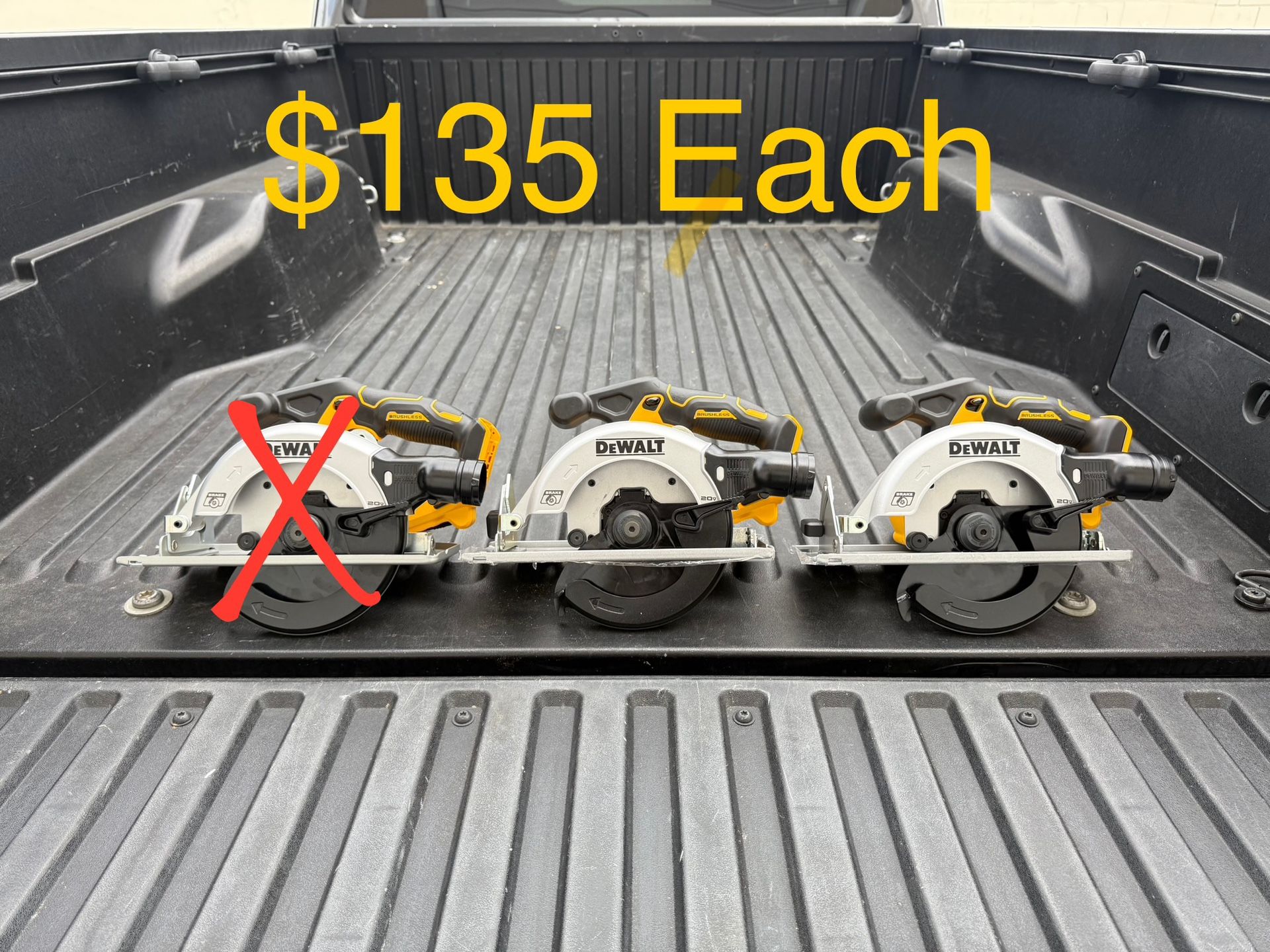 NEW DEWALT 20V MAX Cordless Brushless 6-1/2 in. Sidewinder Style Circular Saw (Tool Only) **2 Available, $135 Each**